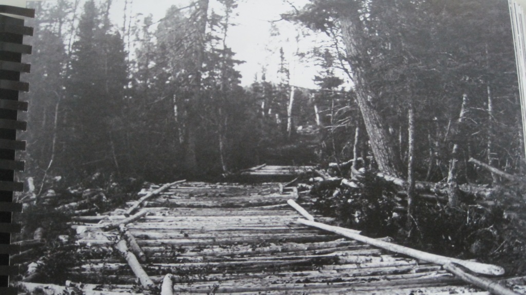 Before there were any people at Grand Falls there was a tote road similar to this one along what is now Beaumont Avenue that had been used by earlier loggers and native peoples. (GFW Heritage Society) 
